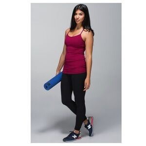 Lululemon Power Y Racerback Tank Top Pink Stripe